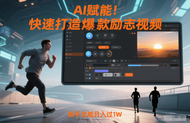 AI赋能！快速打造爆款励志视频，新手也能月入过1W