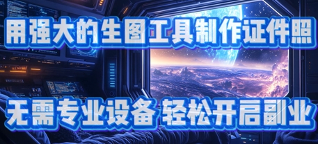 用强大的生图工具制作证件照，无需专业设备，轻松开启副业