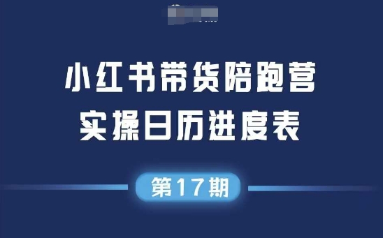 小红书第17期带货陪跑营，不囤货，无不直播，无不投流，通过选品+笔记内容+测品+笔记铺量+矩阵运营打爆款（更新）