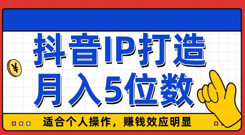 抖音IP打造，适合个人操作，賺米效应明显，月入5位数