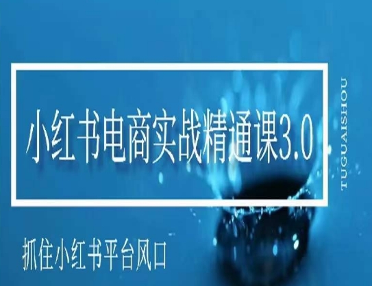 小红书电商实战精通课3.0，抓住小红书平台的风口，不错过有一个賺米的机会