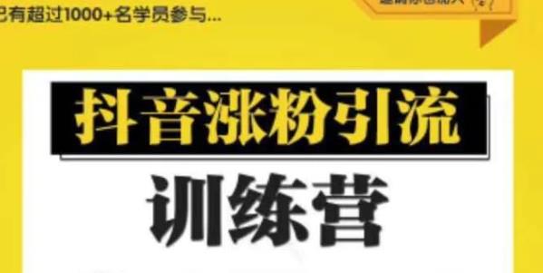 陈江雄抖音涨粉引流训练营，0基础学习抖音引流与变现【视频课程】