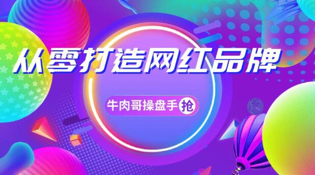 牛肉哥操盘手·小白实现实现0-1打造网红品牌，一年卖出几亿货（全套课程）