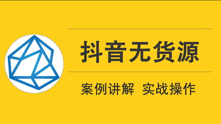 顽石电商《低投入高回报抖音无货源实战教程》免费下载价值1280