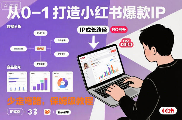 从0-1如何打造一个小红书爆款IP，少走弯路，保姆级教程