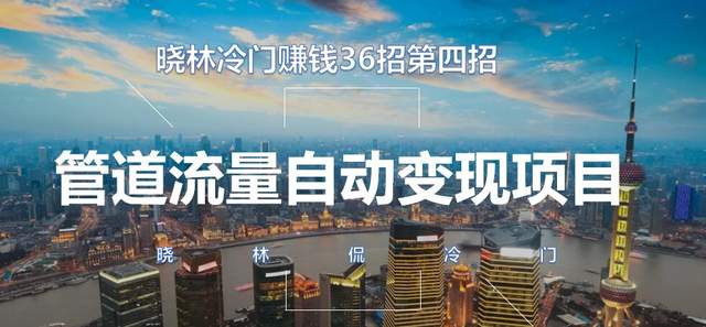 晓林冷门賺米36招第4招，管道流量自动变现项目【视频课程】