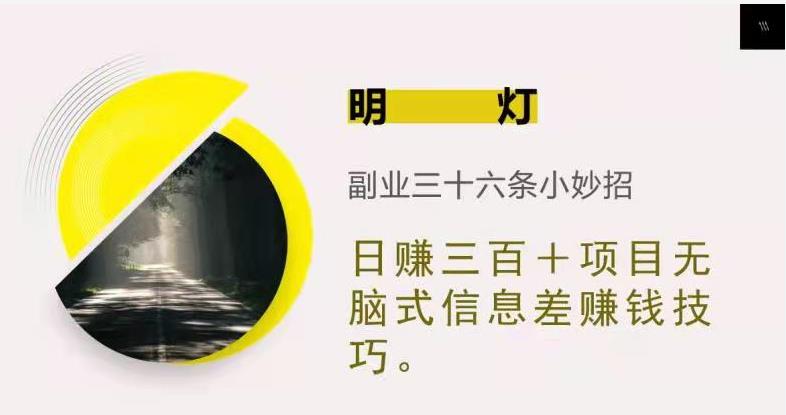 明灯三十六条小妙招之第11招日赚三百＋无脑式信息差賺米技巧
