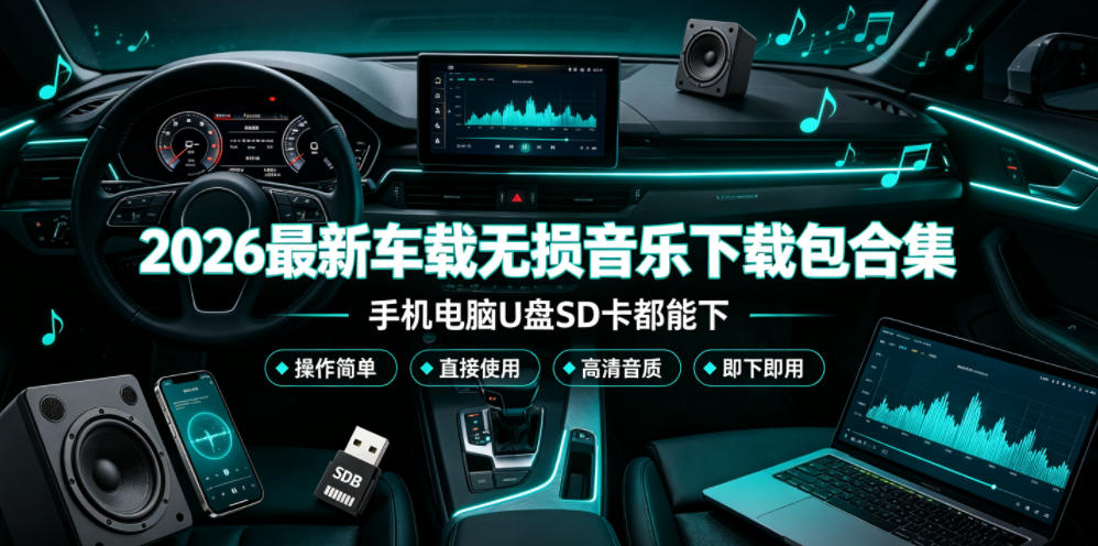2026最新车载无损音乐下载包合集，手机电脑U盘SD卡都能下，操作简单，直接用
