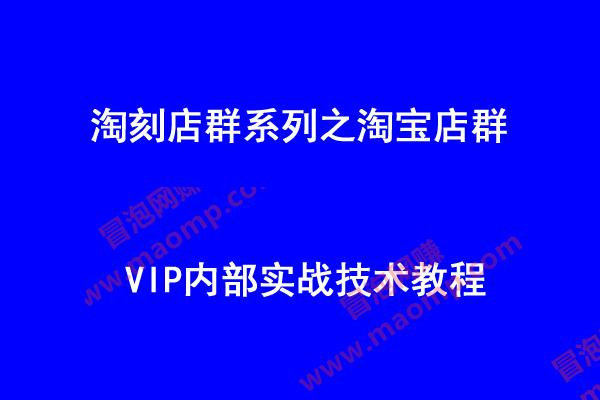 淘刻店群系列之淘宝店群VIP内部实战技术教程（附全套软件）
