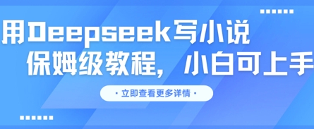 用Deepseek写小说，保姆级教程，小白可实操