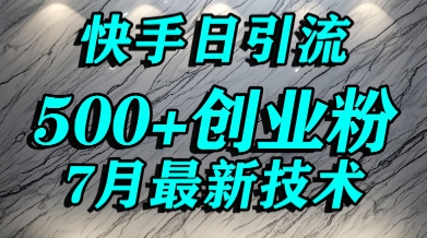 创业粉怎么打？快手精准引流创业粉，宝妈群体日进500+精准流量