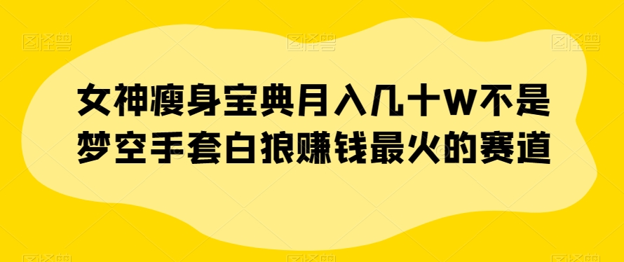 女神瘦身宝典月入几十W不是梦空手套白狼賺米最火的赛道【揭秘】