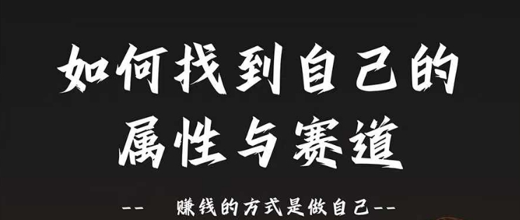 赛道和属性2.0：如何找到自己的属性与赛道，賺米的方式是做自己