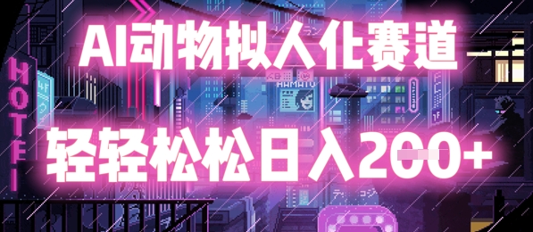 AI动物拟人化赛道，轻轻松松日入2张