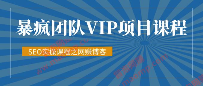 暴疯团队VIP賺米项目教程之（SEO实操课程之网创博客）