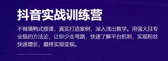 新片场抖音实战训练营：0基础快速上手玩转抖音，快手涨粉，实现变现！