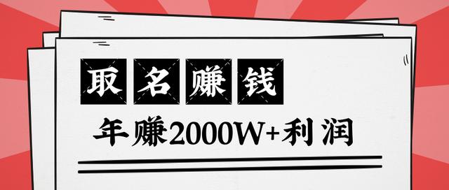 王通：不要小瞧任何一个小领域，取名技能也能快速賺米，年赚2000W+利润