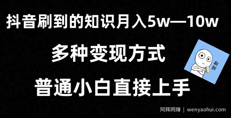 抖音刷到的知识，每天只需2小时，日入2000+，暴力变现，普通小白直接上手【揭秘】
