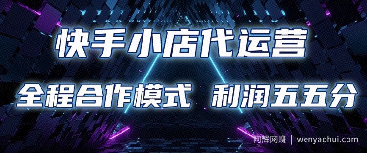 快手小店代运营 限时托管计划 合作模式 利润五五分成【揭秘】