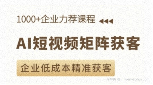 AI短视频矩阵获客实操课，企业低成本精准获客