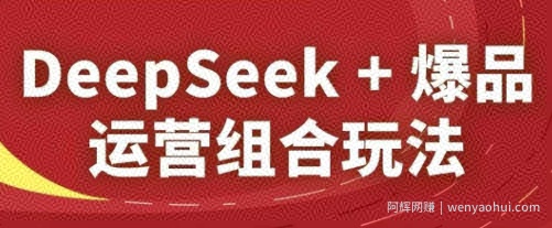 DeepSeek+爆品运营组合玩法，2025淘系精品课