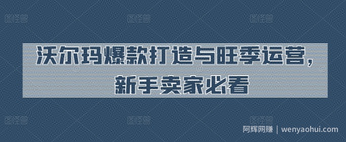 沃尔玛爆款打造与旺季运营，新手卖家必看