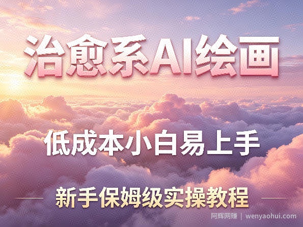 治愈系AI绘画提示词项目，低成本小白易上手，每天10分钟，新手保姆级实操教程