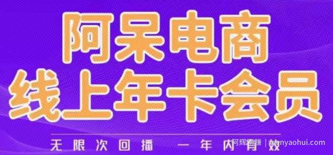 阿呆电商线上年会员，阿呆电商干货分享（更新中）