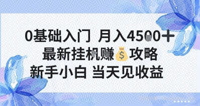 0基础入门，月入4.5k，最新挂G挣米攻略，新手小白，当天见收益【揭秘】