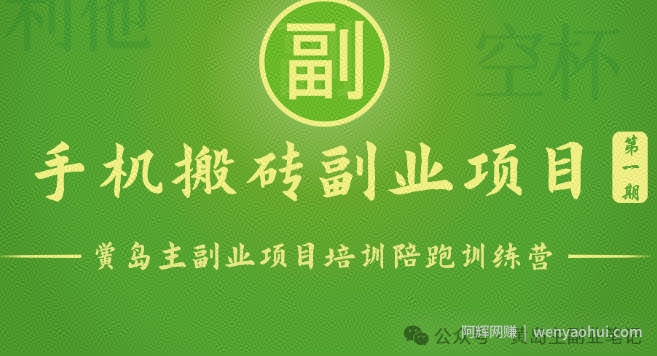 手机搬砖小副业项目训练营1.0，实测1小时收益50+，一部手机轻松日入100+