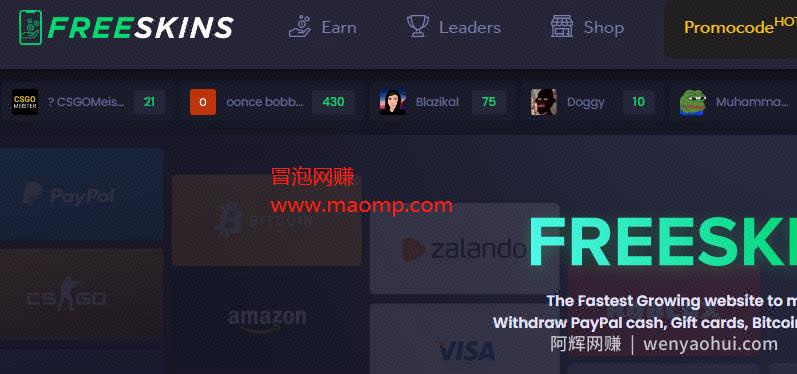 国外网创：每月保底美元1000+，FREESKINS多渠道賺米攻略