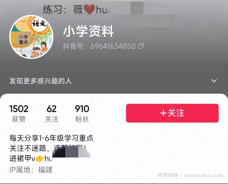 特别适合新手的小项目：资料号引流月变现1W+