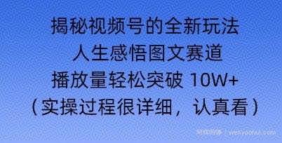 Deepseek和即梦结合，做一个【人生图文感悟】的视频号