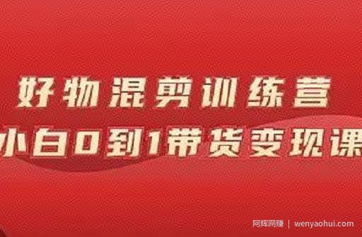 万三好物混剪训练营：小白0到1带货变现课