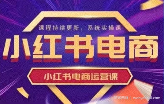 小红书电商运营实操课，​新手从0~1落地实操