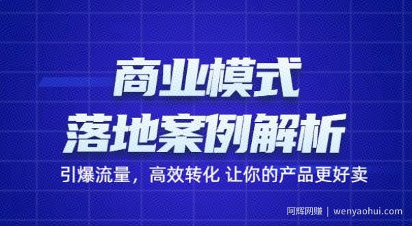 商业模式落地案例解析，65节课带你引爆流量，高效转化让你的产品更好卖
