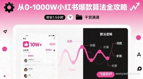 从0-1000W小红书爆款算法全攻略，时长1.5小时，干货满满