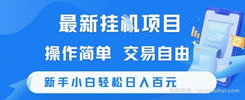 最新挂G项目，操作简单，交易自由，新手小白轻松日入100+【揭秘】