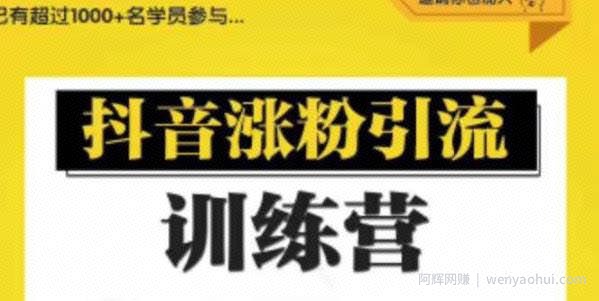 陈江雄抖音涨粉引流训练营，0基础学习抖音引流与变现【视频课程】