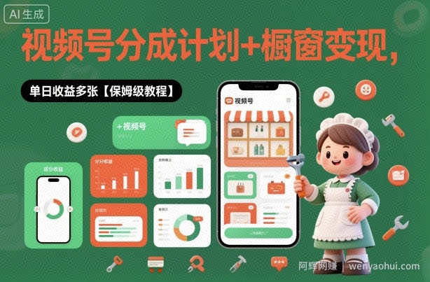 外面收费1980视频号分成计划+橱窗变现，单日收益多张【保姆级教程】