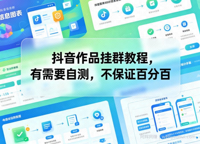 抖音作品挂群教程，有需要自测，不保证百分百