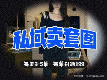 私域卖套图每天3-5单，每单利润99
