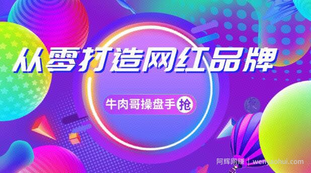 牛肉哥操盘手·小白实现实现0-1打造网红品牌，一年卖出几亿货（全套课程）