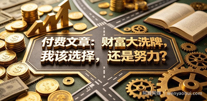 付费文章：财富大洗牌，我该选择，还是努力？