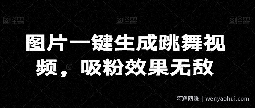 图片一键生成跳舞视频，吸粉效果无敌