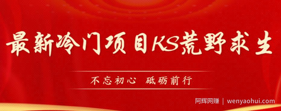 外面卖890元的快手直播荒野求生玩法，比较冷门好做（教程详细+带素材）