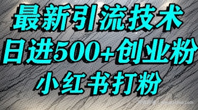 小红书精准引流创业粉，前辈求带孩子走投无路了，单人操作日引500+精准创业粉