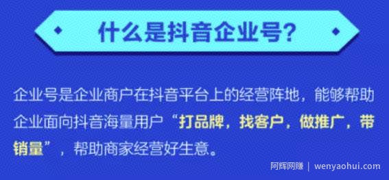 抖音认证蓝V号，一个适合新手的0门槛月入50000+的项目