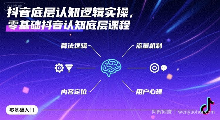 抖音底层认知逻辑实操，零基础抖音认知底层课程
