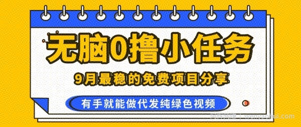 0学费0风险，2025风口项目，无脑免费撸，代发纯绿色视频，一部手机人人可做【揭秘】